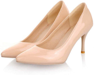 Sunshine-Family Zapatos de tacón Alto para Mujer con tacón Fino, Color Beige