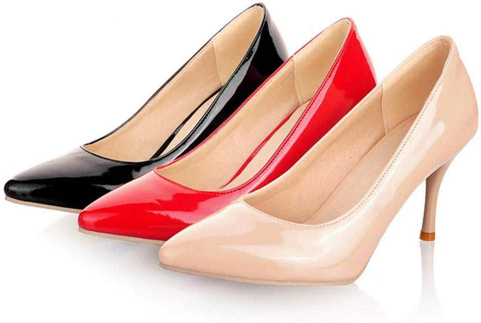 Sunshine-Family Zapatos de tacón Alto para Mujer con tacón Fino, Color Beige