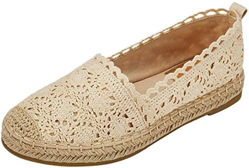 Mosunx Athletic Lace Zapatos de Lona para Mujer, diseño Floral Hueco, Alpargatas Planas Casuales, Zapatos de conducción Poco Profundos, para niñas y Mujeres