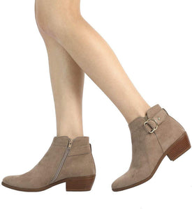 TOETOS Boston Cierre de Botas de Tobillo para Mujer