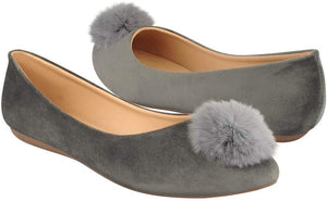 STYLO Flats Casuales Boullevar para Dama Suede Gris ZB-210
