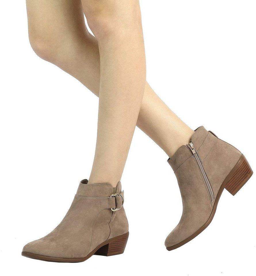 TOETOS Boston Cierre de Botas de Tobillo para Mujer