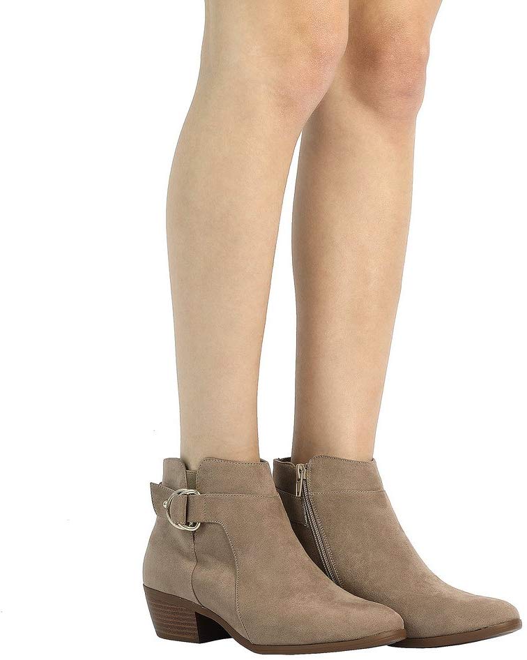 TOETOS Boston Cierre de Botas de Tobillo para Mujer