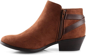 Soda Choya Women's Faux Suede Back Strap Buckle Accent Bootie