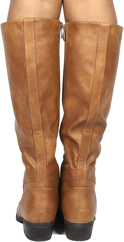 DREAM PAIRS Botas de Equitación Alto Rodilla para Mujer