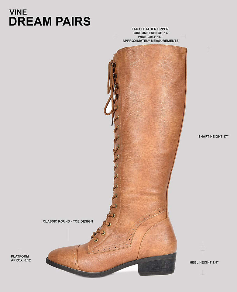 DREAM PAIRS Botas de Equitación Alto Rodilla para Mujer